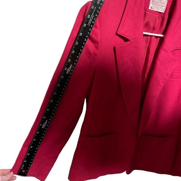 Pendleton- Women’s Hot Pink 100% Virgin Wool Blazer Jacket, SIze 8 PETITE - Picture 12 of 15
